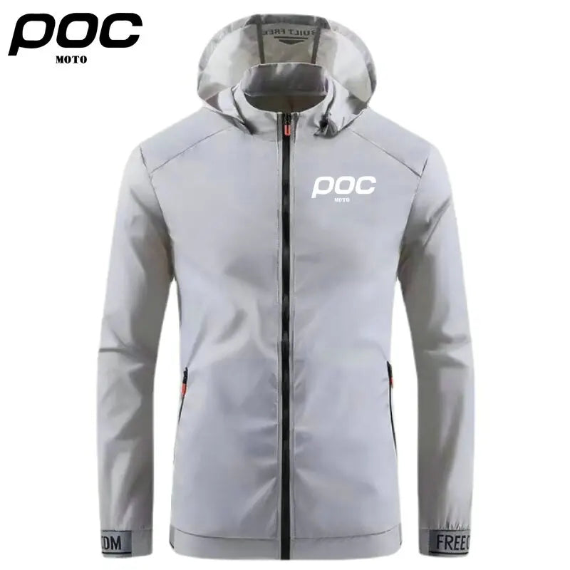 Moto Poc Summer Men Windproof Waterproof Cycling Jacket MTB Bicycle Clothing Windbreaker Anti-UV Mountain Bike Coat Fishing Wear