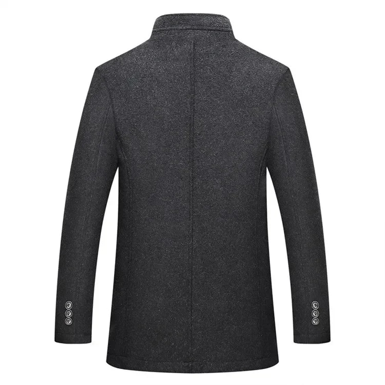 Slim Adjustable Vest Parkas Men Fashion Autumn Clothing Windproof Woolen Male Business Coat Men Brand Winter Warm Jacket Parkas