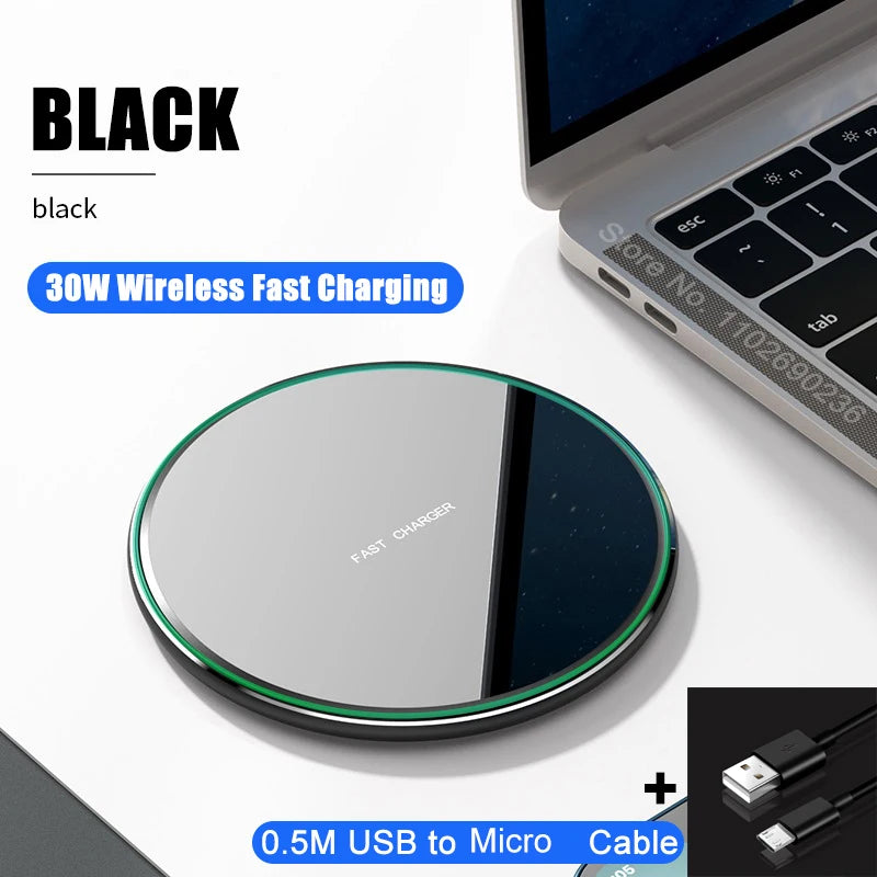 30W Original Magnetic Wireless Charger For Samsung S23 S22 S21 Ultra Plus Apple iPhone 13 12 11 14 Pro Max Xiaomi Mi 13 12 Pro