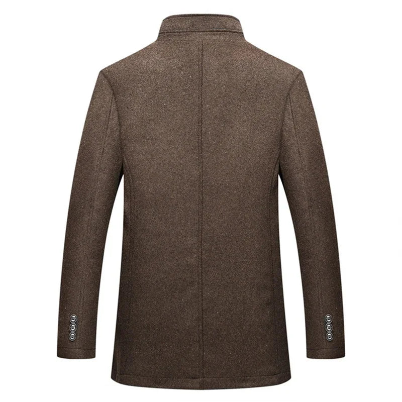 Slim Adjustable Vest Parkas Men Fashion Autumn Clothing Windproof Woolen Male Business Coat Men Brand Winter Warm Jacket Parkas