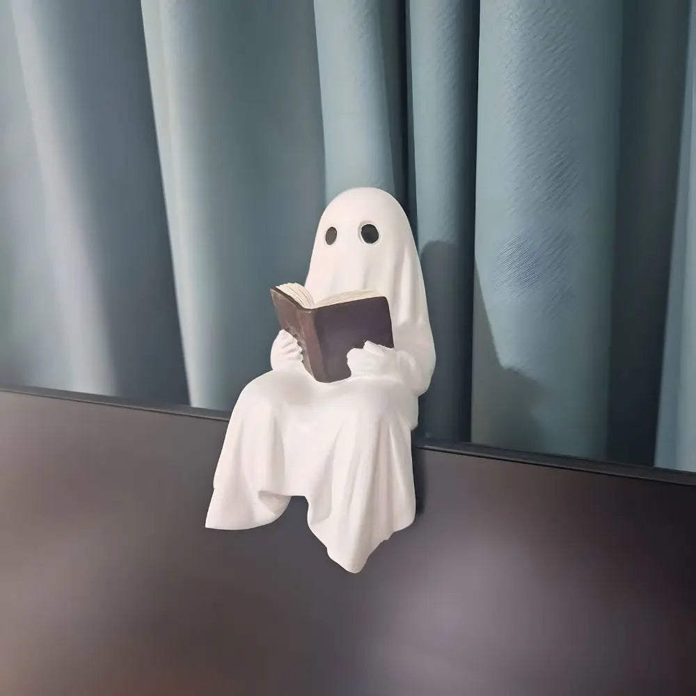 1 Piece of Halloween Little Ghost Statue Ornaments for Loving Reading,  Home Decoration, Christmas, Halloween Gift