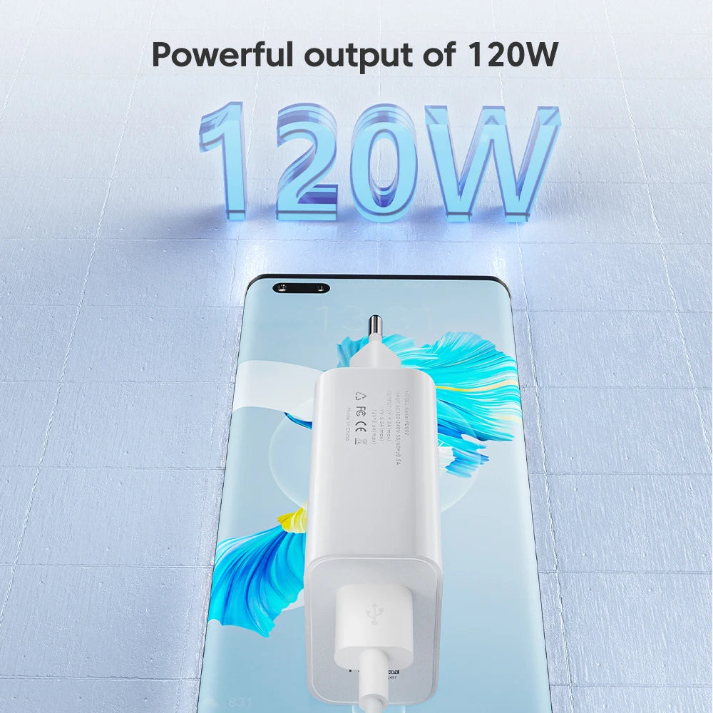 GAN 120W USB Charger Fast Charging Type C Cable Mobile Phone Chargers For Huawei Samsung Xiaomi 12 Quick Charge 5.0 USB C Cable