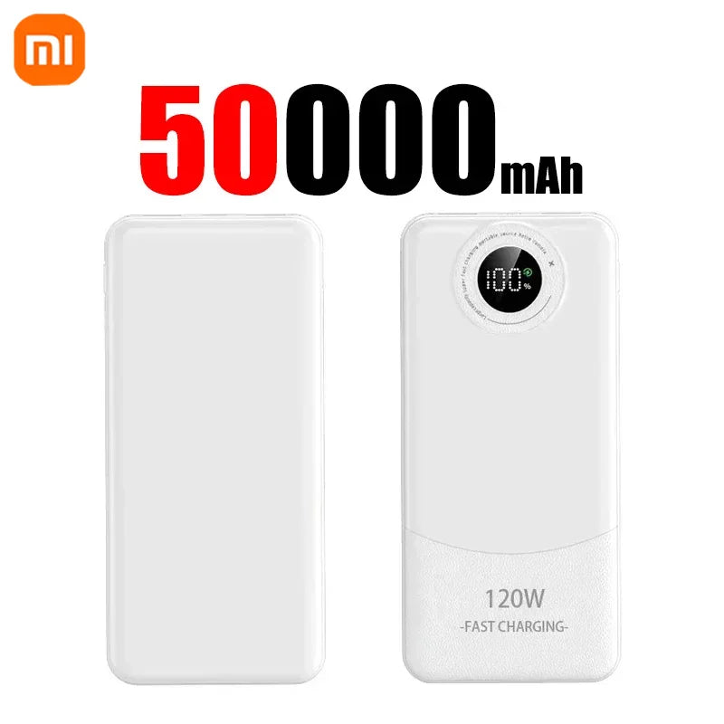 Xiaomi 50000mAh PowerBank 120W Super Fast Charging Four Heads Portable Charger Emergency Battery Supply For iPhone Samsung 2025