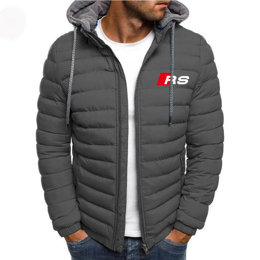 Kış erkek 2025New Logo mont sıcak kalın ceketler Casual kapşonlu paltolar marka giyim