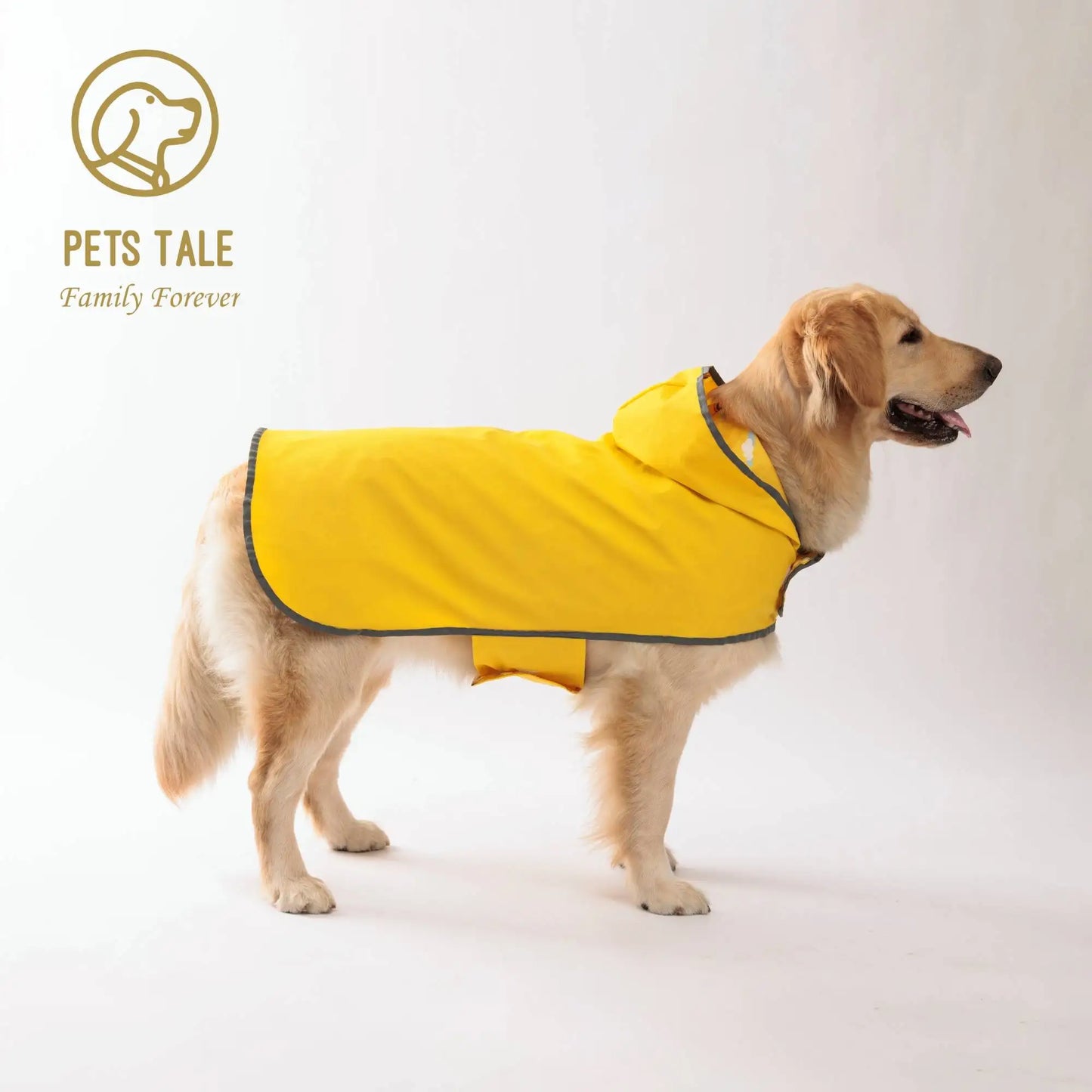 All Weather Dog Raincoat: Dual-sided Waterproof Coat with Polyester Fiber PU Coating and Quick-Adjust Velcro Closure