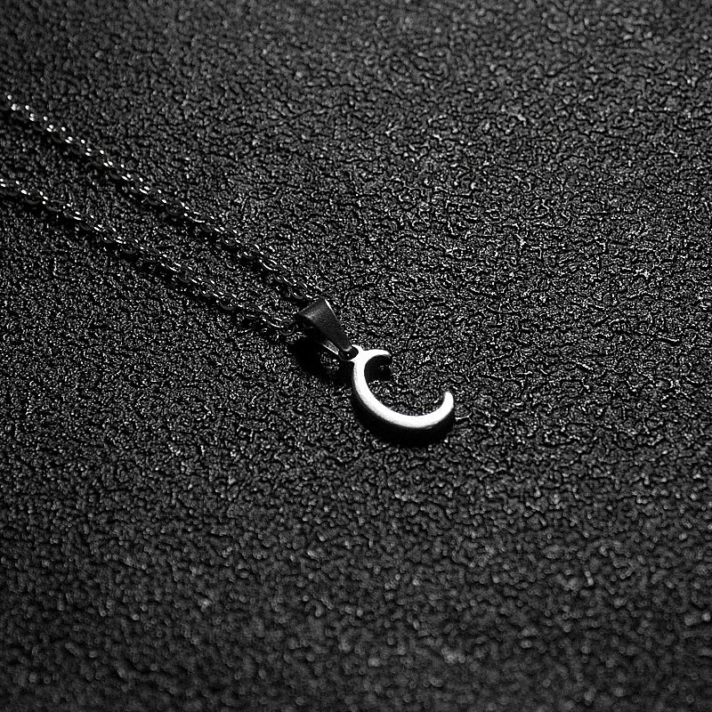 Silver Color Initial A-Z Letters Pendant Necklace for Women Men Trendy Stainless Steel Link Chain Necklaces Jewelry Gift