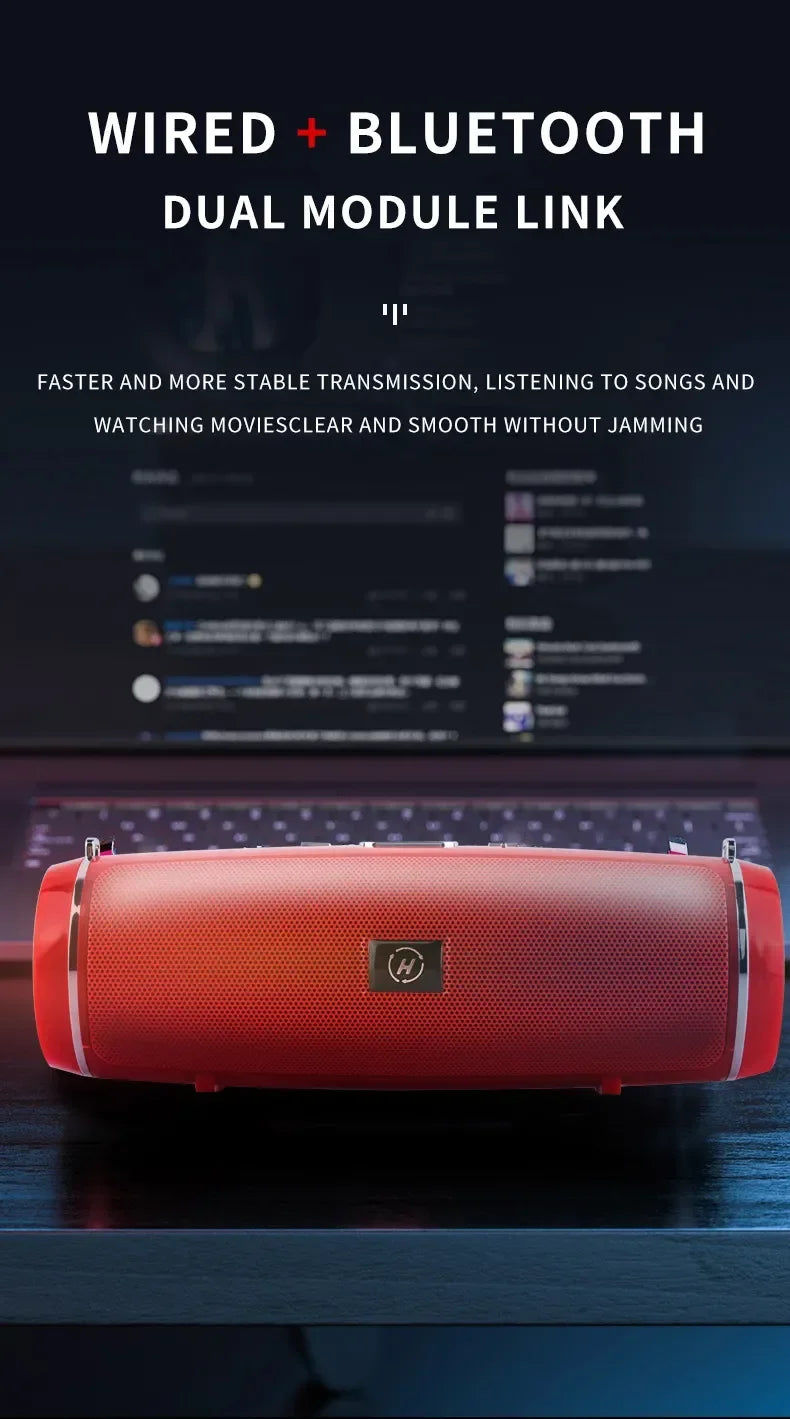 200W High-power Bluetooth Speakers Portable Bass Outdoor Wireless Audio 3D Surround Bluetooth Speaker TWS/FM/voice Dance
