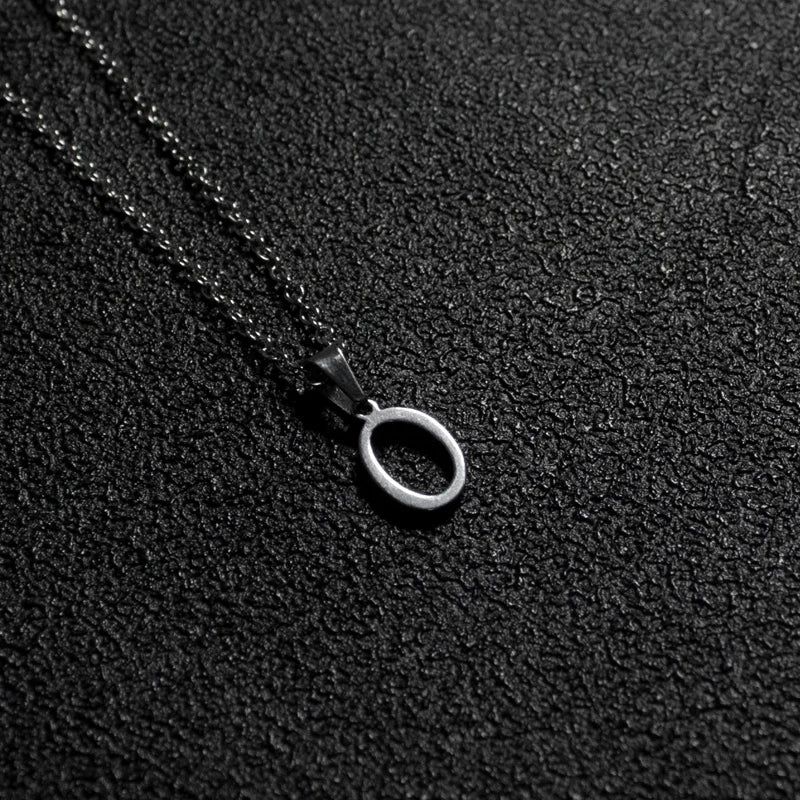 Silver Color Initial A-Z Letters Pendant Necklace for Women Men Trendy Stainless Steel Link Chain Necklaces Jewelry Gift