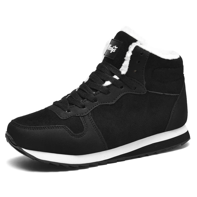 Men Boots Waterproof Winter Boots Men Lightweight Hight Top Plus 48 No Slip Warm Snow Boots Plush Women Footwear Leather Shoes