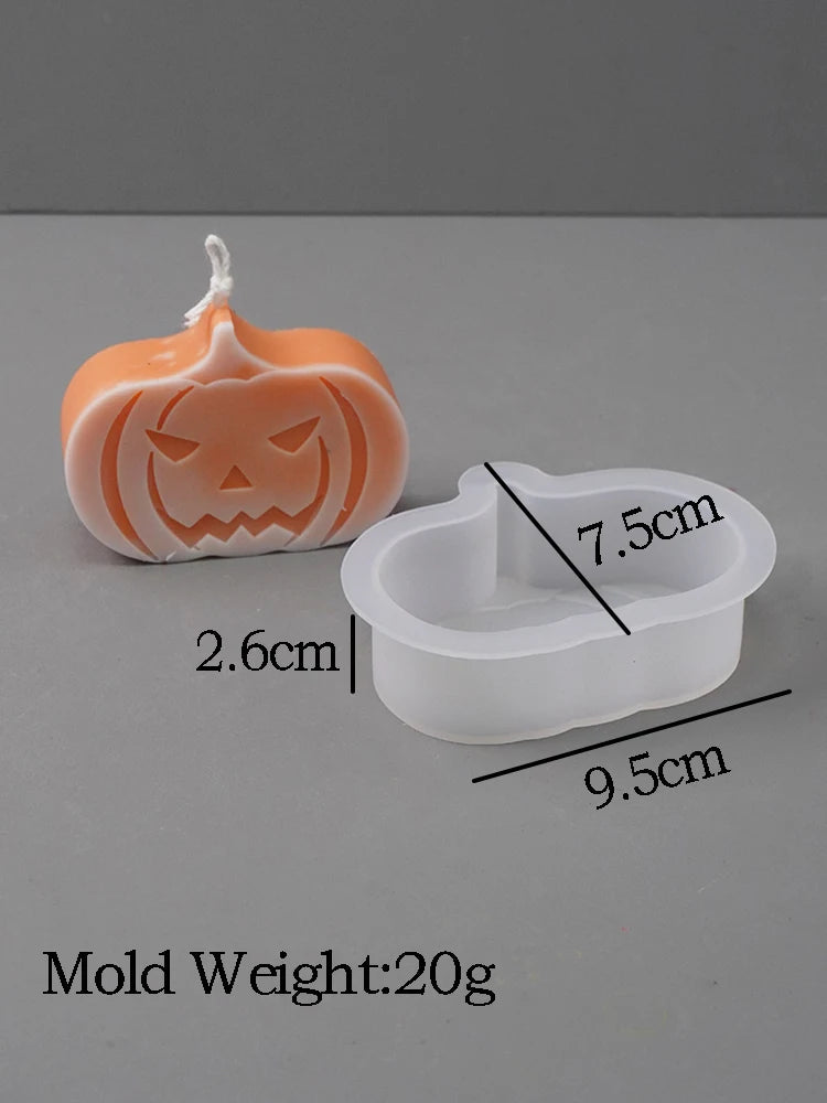 Pumpkin Halloween Silicone Mould DIY Handmade Spider Web Coffin Soap Scented Candle Chocolate Baking Mold Halloween Crafts Gift