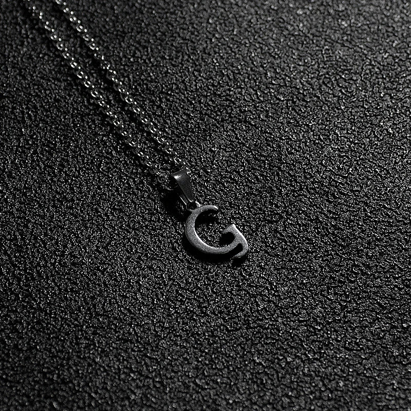 Silver Color Initial A-Z Letters Pendant Necklace for Women Men Trendy Stainless Steel Link Chain Necklaces Jewelry Gift