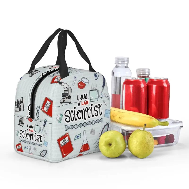 Custom I Am A Scientist Lunch Bag Science Physics Chemistry Biology Cooler Thermal Insulated Lunch Boxes for School Children