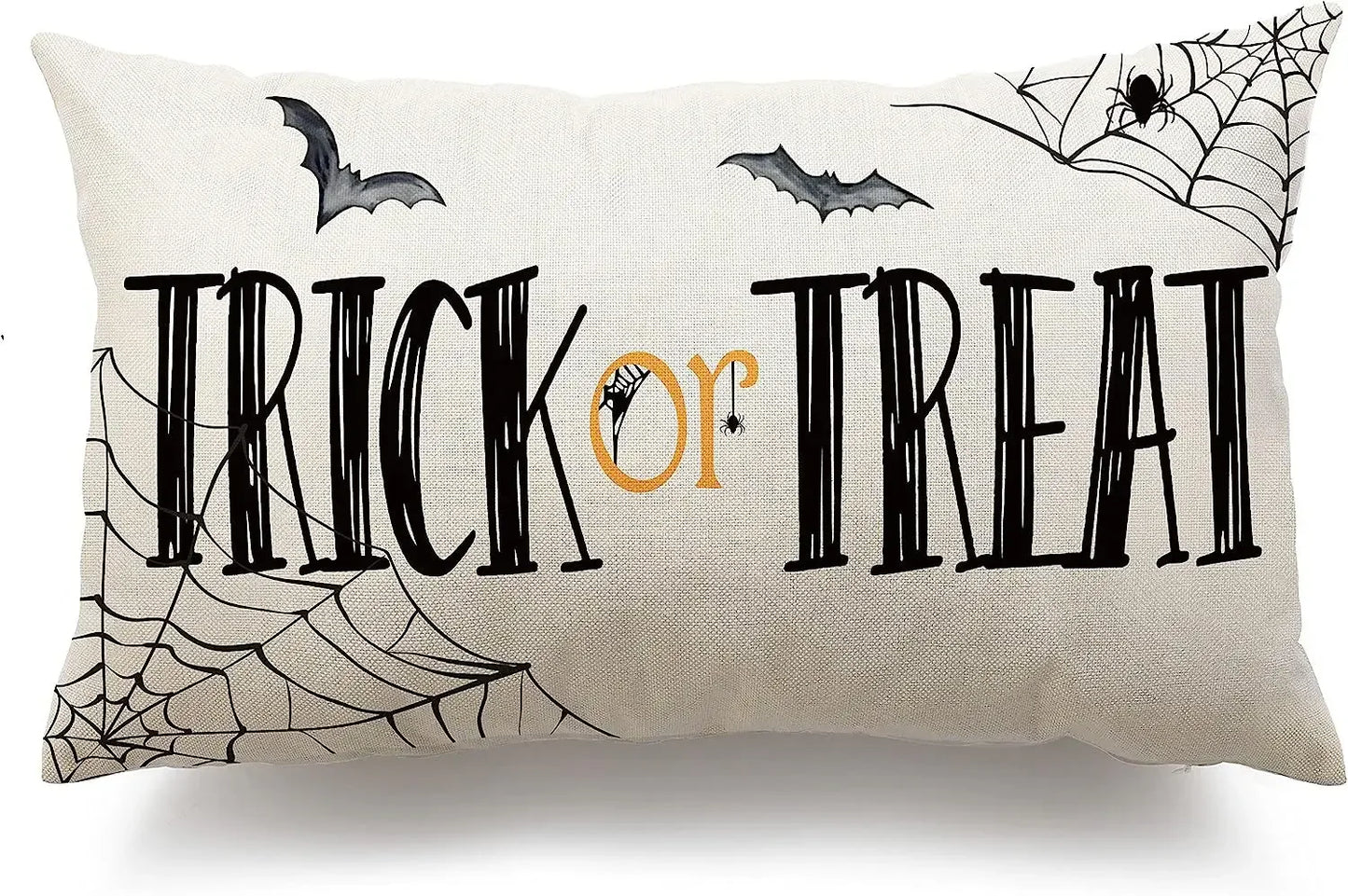 30x50cm Halloween Cushion Cover, Linen Bats Ghoast Skull Pumpkin Rectangle Pillow Covers ,Cushion Cases for Home Sofa Chair