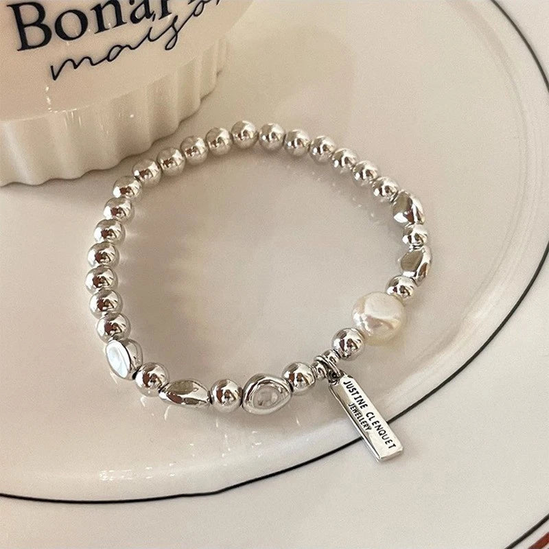1PC New Elegant Pearl Half Bangle Bracelet For Women Beauty Luxury Fashion Jewelry Girl Stylish Simplicity Gift Party
