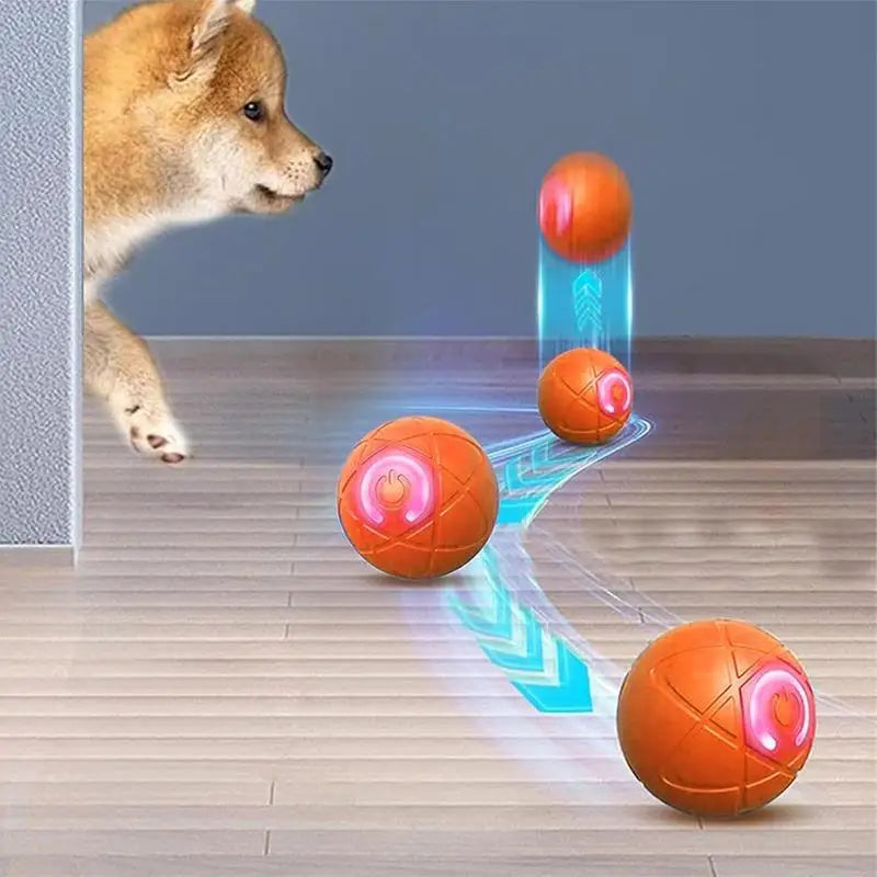 Active Rolling Ball For Dogs Vibrating Rolling Ball Automatic Rolling Ball Toys For Puppy USB Rechargeable Interactive Dog