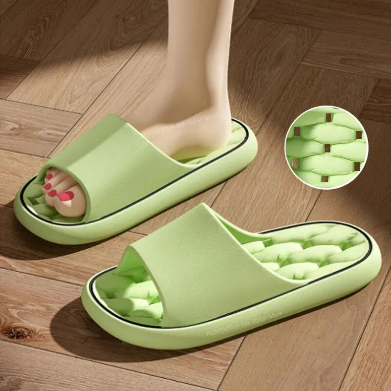 Bathroom House Slippers Leaking Quick-Drying Shower Slipper Light Weight Waterleaky Beach Flip Flops Women Swimming Slides