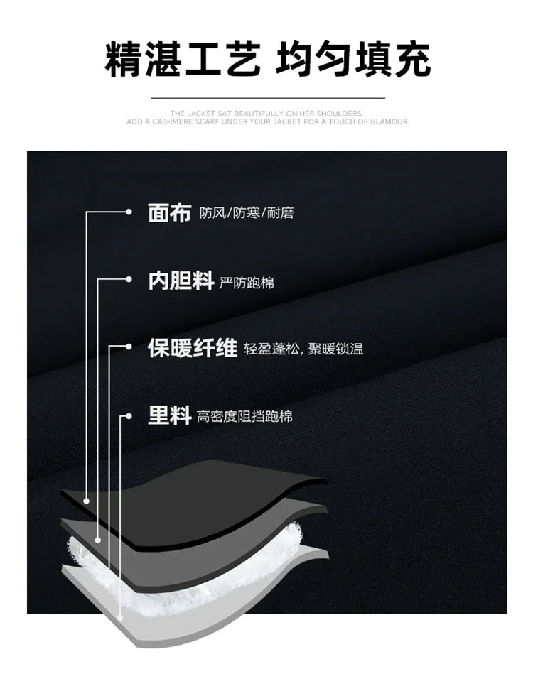 Mens Winter Jacket Windproof Men Thick Warm Gift For Father Husband Parka Windproof Parkas New Fashion Fleece Hooded Winter Coat