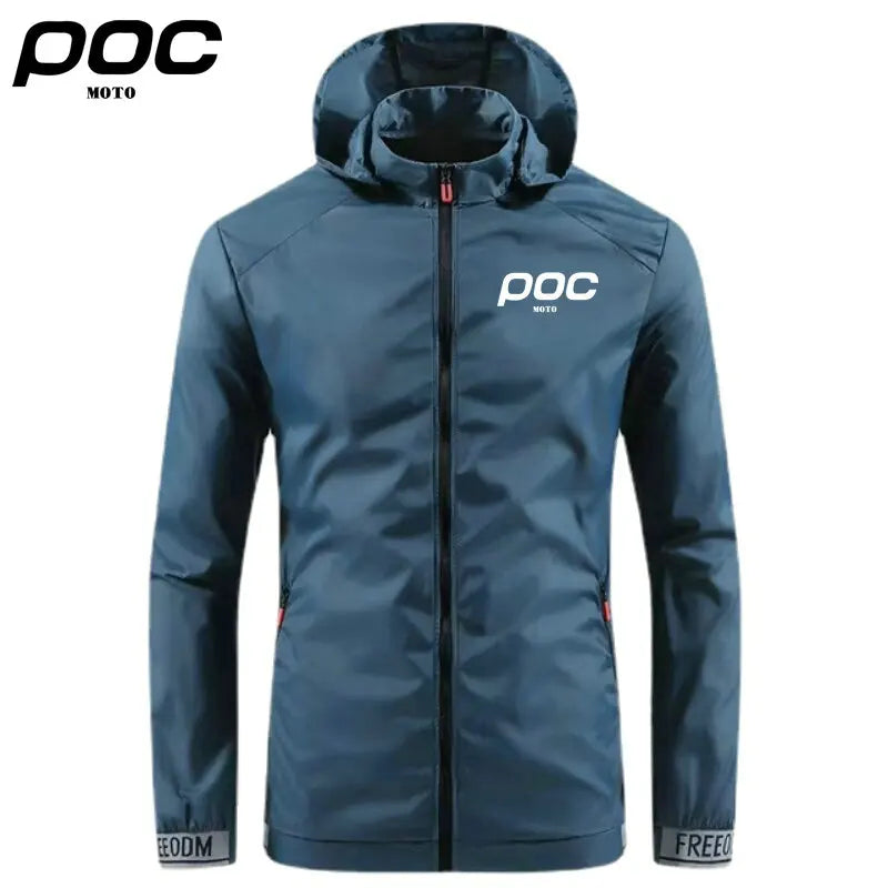 Moto Poc Summer Men Windproof Waterproof Cycling Jacket MTB Bicycle Clothing Windbreaker Anti-UV Mountain Bike Coat Fishing Wear