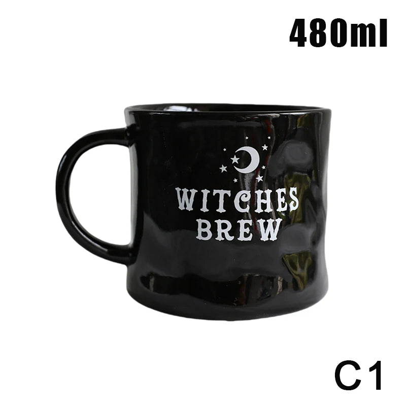 Halloween Wizard Magic Jar Ceramic Mug Decorative Ornament Pumpkin Ghost Afternoon Tea Breakfast Milk Cup Halloween Gift