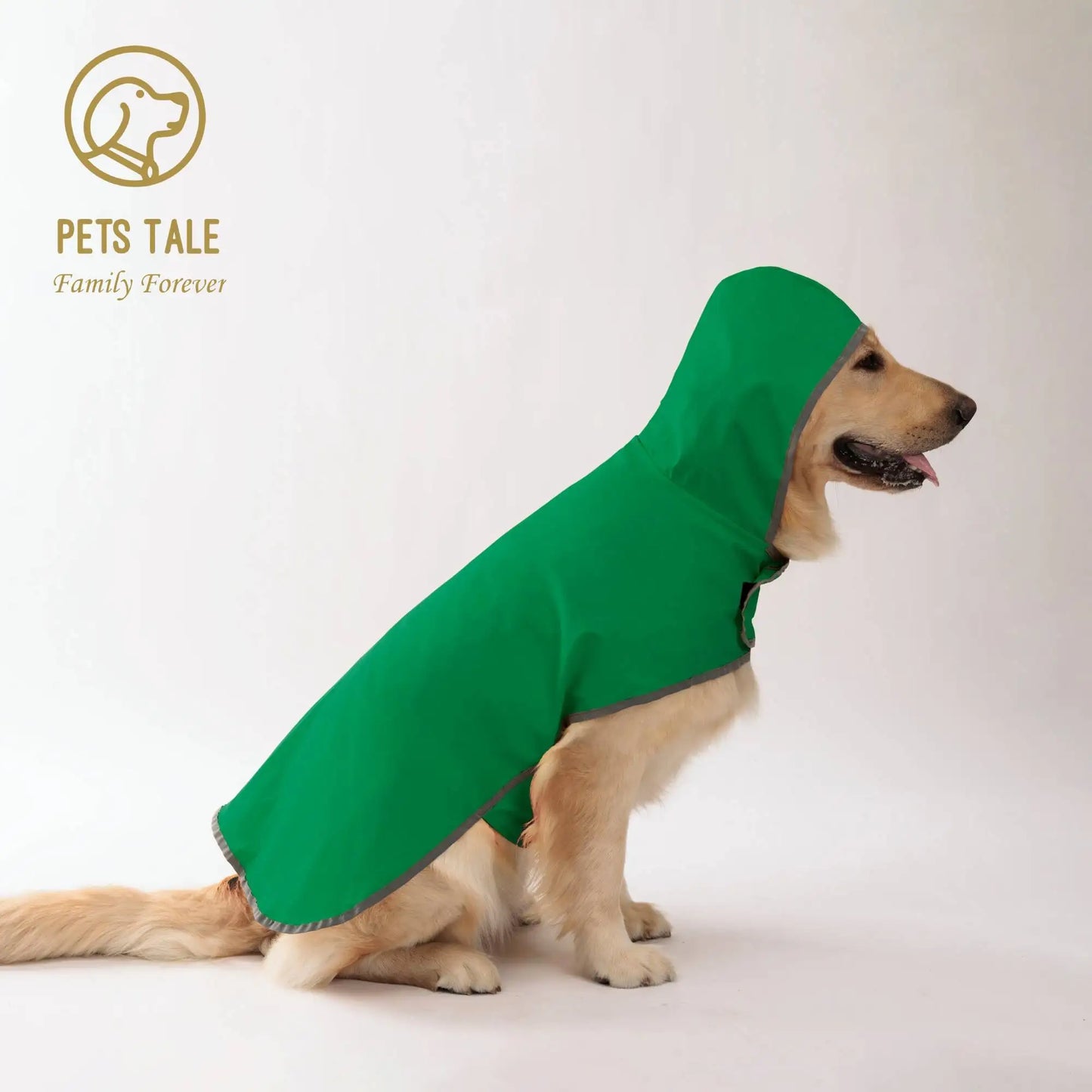 All Weather Dog Raincoat: Dual-sided Waterproof Coat with Polyester Fiber PU Coating and Quick-Adjust Velcro Closure