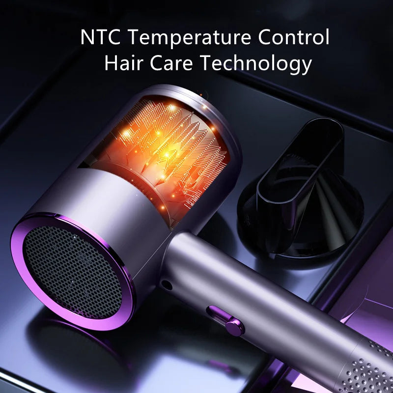 Hairdryer With Noiseless Operation Strong Wind and Anion Technology Fast Drying Hairdryer for Everyday Use