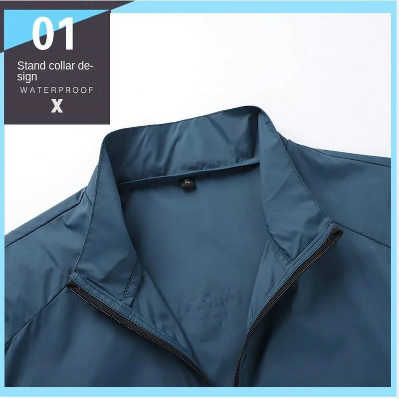 Moto Poc Summer Men Windproof Waterproof Cycling Jacket MTB Bicycle Clothing Windbreaker Anti-UV Mountain Bike Coat Fishing Wear