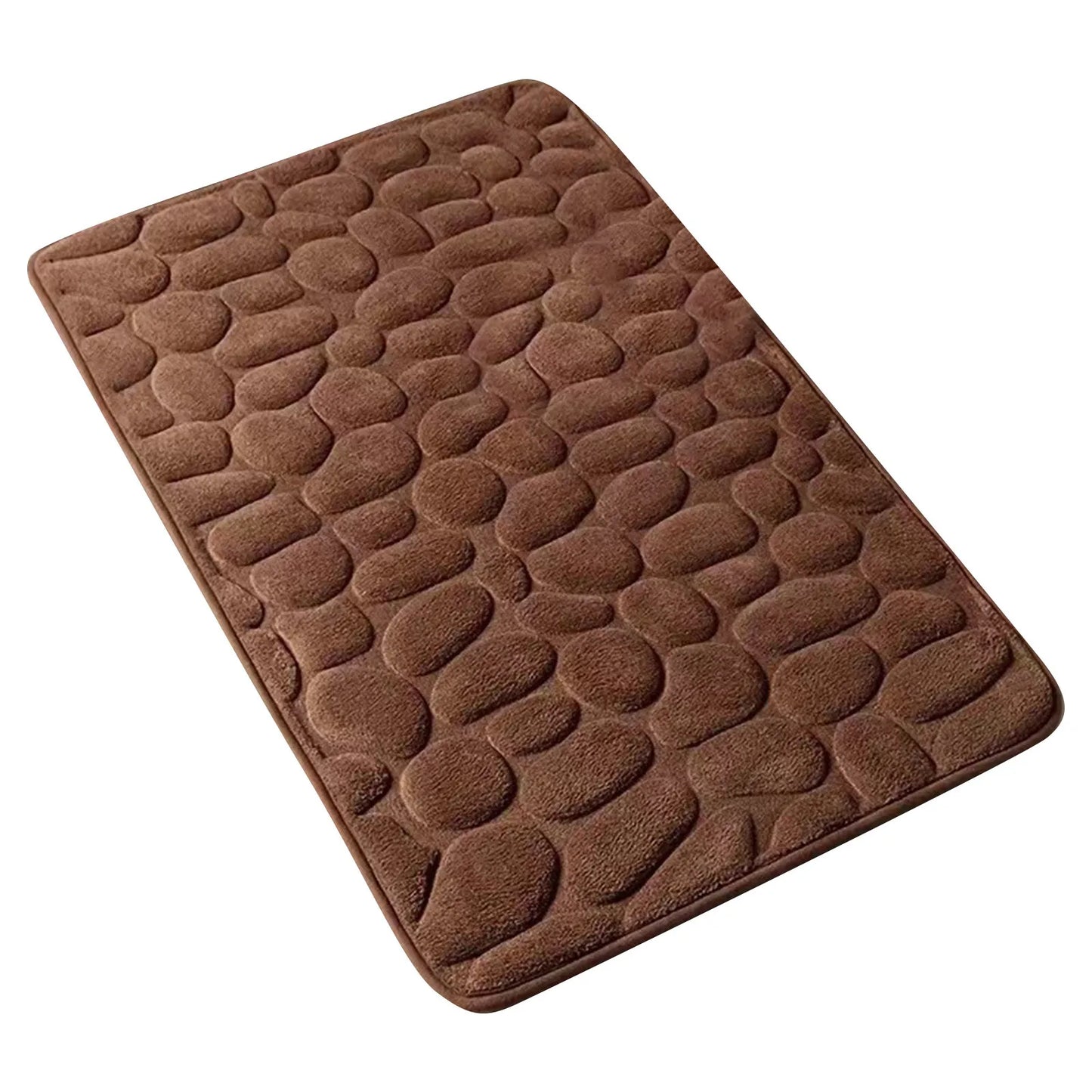 Non Slip Bathroom Mat Bath Mats Absorbent Doormat Carpet Cobblestone Embossed Door Floor Mats Machine Washable Quick Drying