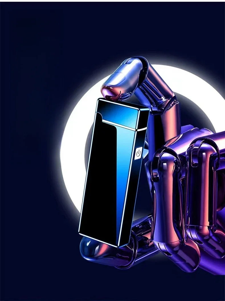 New Electronic Windproof Double Arc Pulse Flameless Lighter USB Charging Cigar Outdoor Lighter Cigarette Accessories Men's Gift