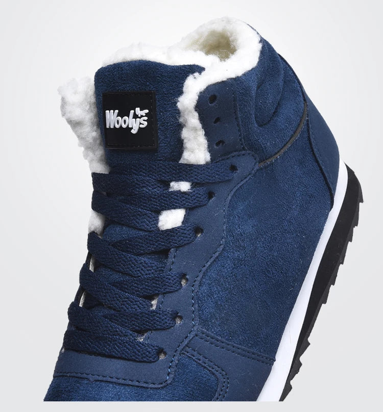 Men Boots Waterproof Winter Boots Men Lightweight Hight Top Plus 48 No Slip Warm Snow Boots Plush Women Footwear Leather Shoes