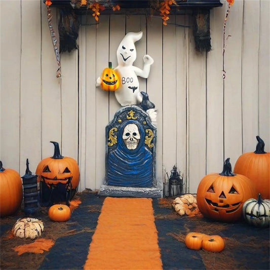 Halloween Pumpkin Haunted House Decorations Resin Props Ornaments Desktop Atmosphere Layout Creative Decorative Ornaments