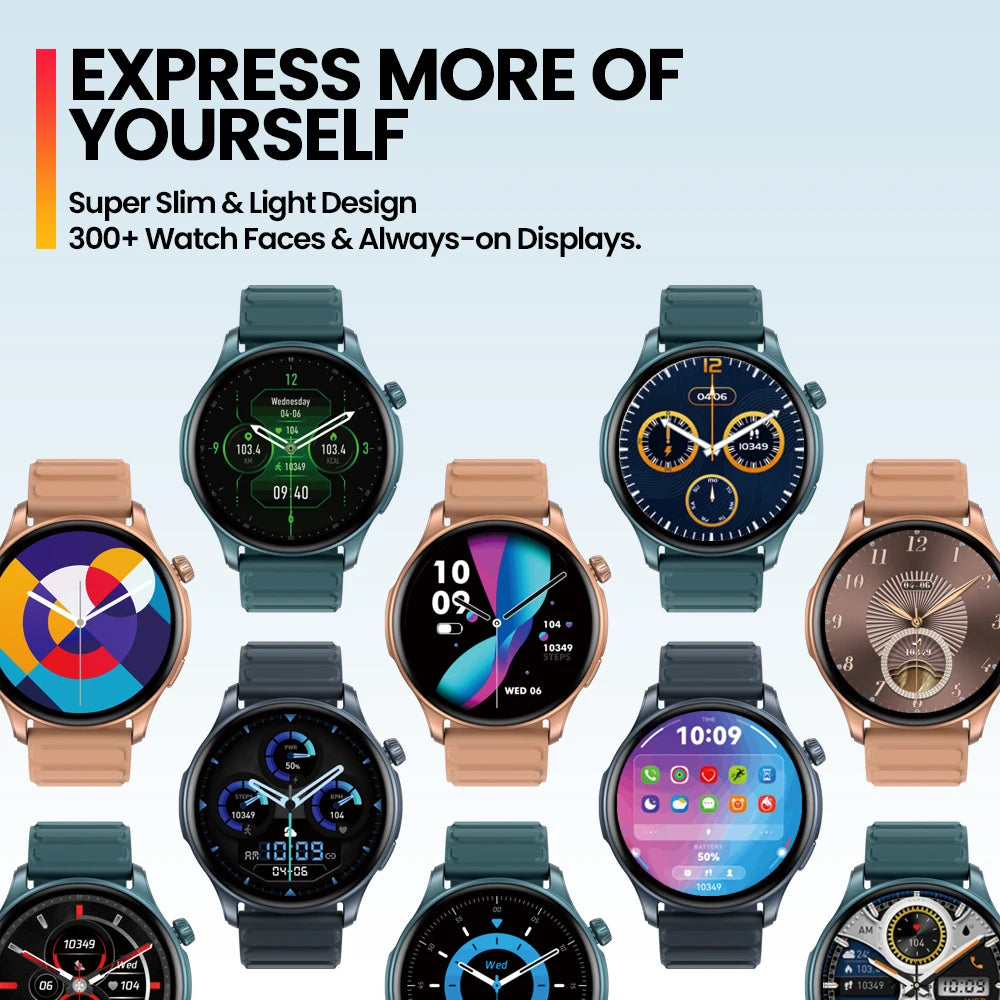 Zeblaze Btalk 3 PRO 1.43" AMOLED Display Smart Watch Make/Answer Phone Calls Heart Rate/SpO2/Sleep Breathing Training Smartwatch