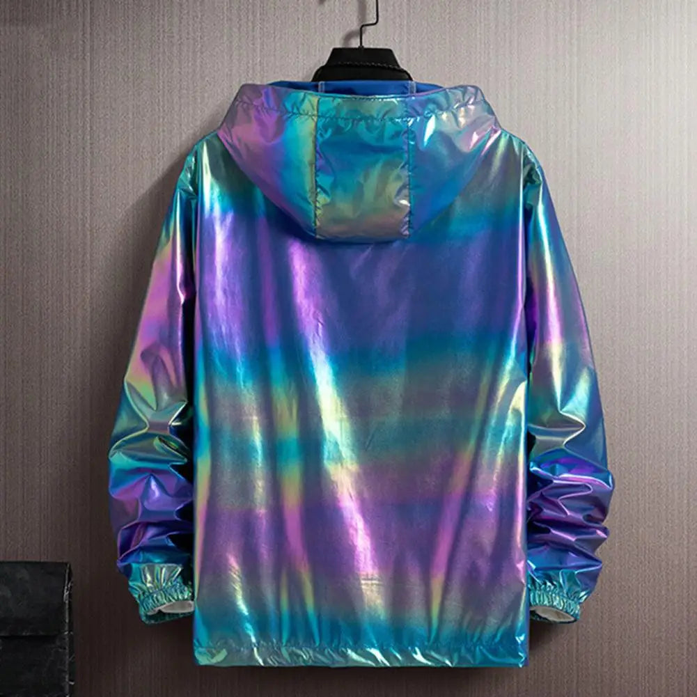 Sunscreen Jacket Spring Autumn Colorful Bright Face Sunscreen Clothes Thin Trendy Hooded Windbreaker Coat Jacket Street Clothing