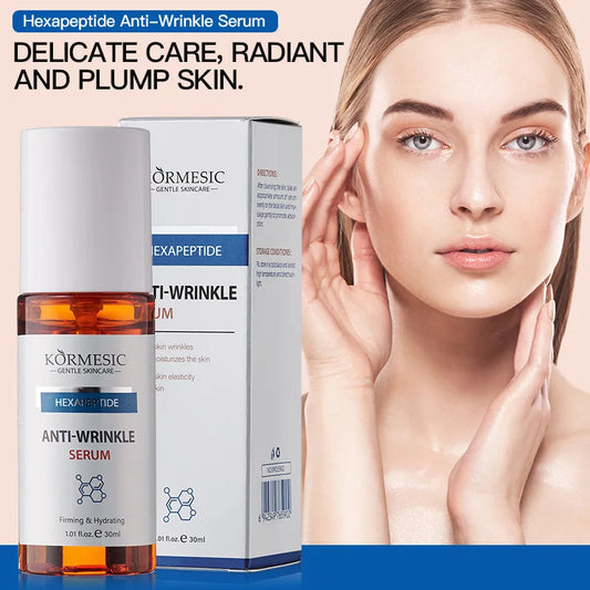 Hexapeptide Radiance-Boosting Face Serum Anti Wrinkle Whitening Pore Essence Hydrating Dry Skin Care Hyaluronic Acid Cream