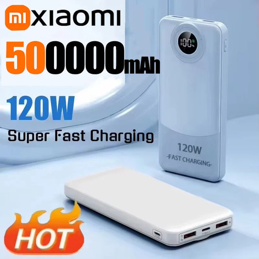 Xiaomi 50000mAh PowerBank 120W Super Fast Charging Four Heads Portable Charger Emergency Battery Supply For iPhone Samsung 2025