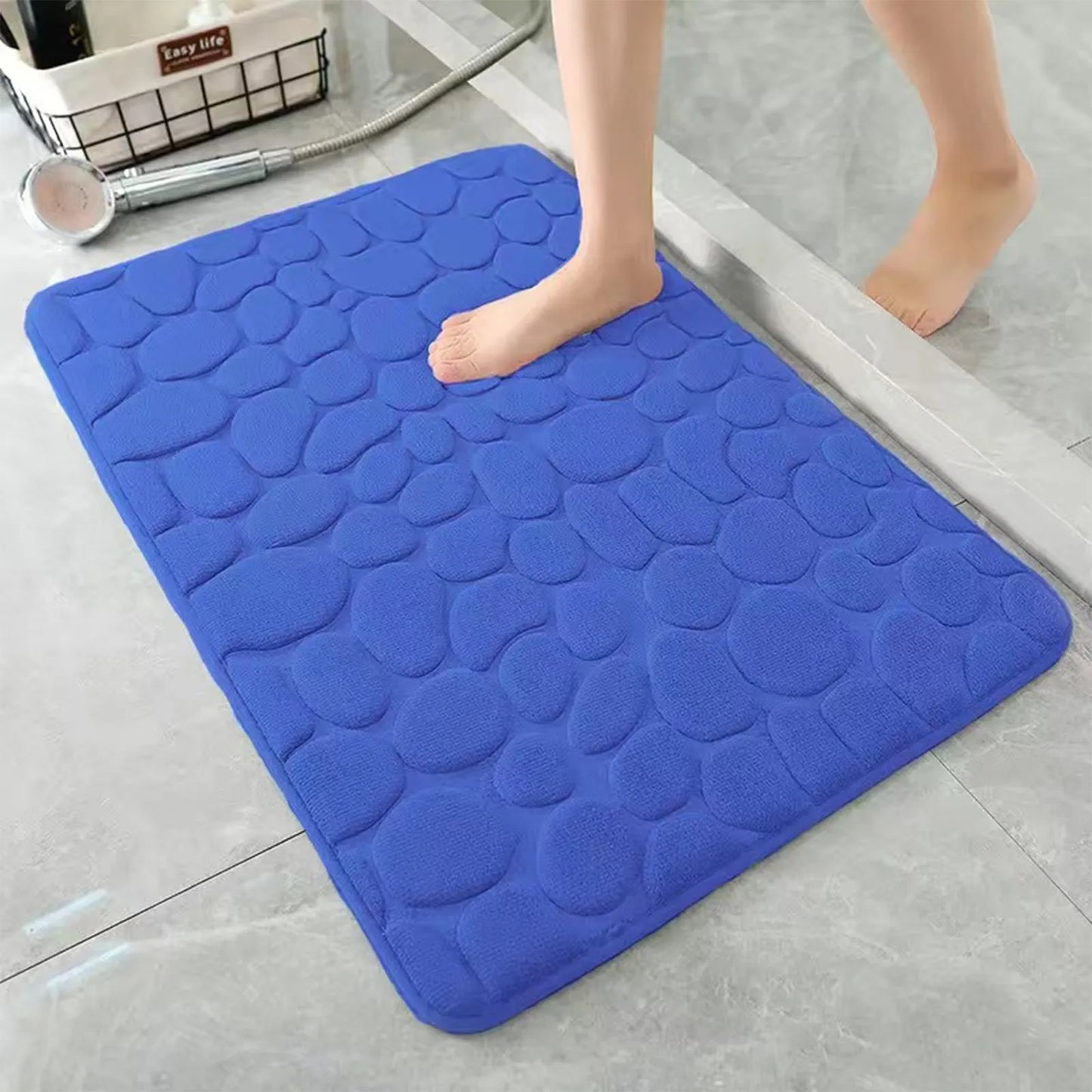 Non Slip Bathroom Mat Bath Mats Absorbent Doormat Carpet Cobblestone Embossed Door Floor Mats Machine Washable Quick Drying