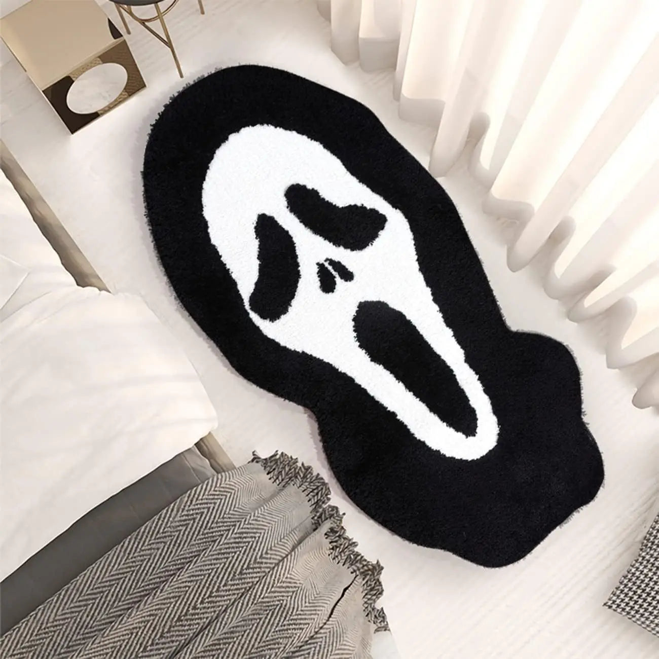 VIKAMA Halloween Ghost Carpet Comfortable Soft Imitation Cashmere Home Decor Bedroom Decor Rug Entrance Hall Doormat