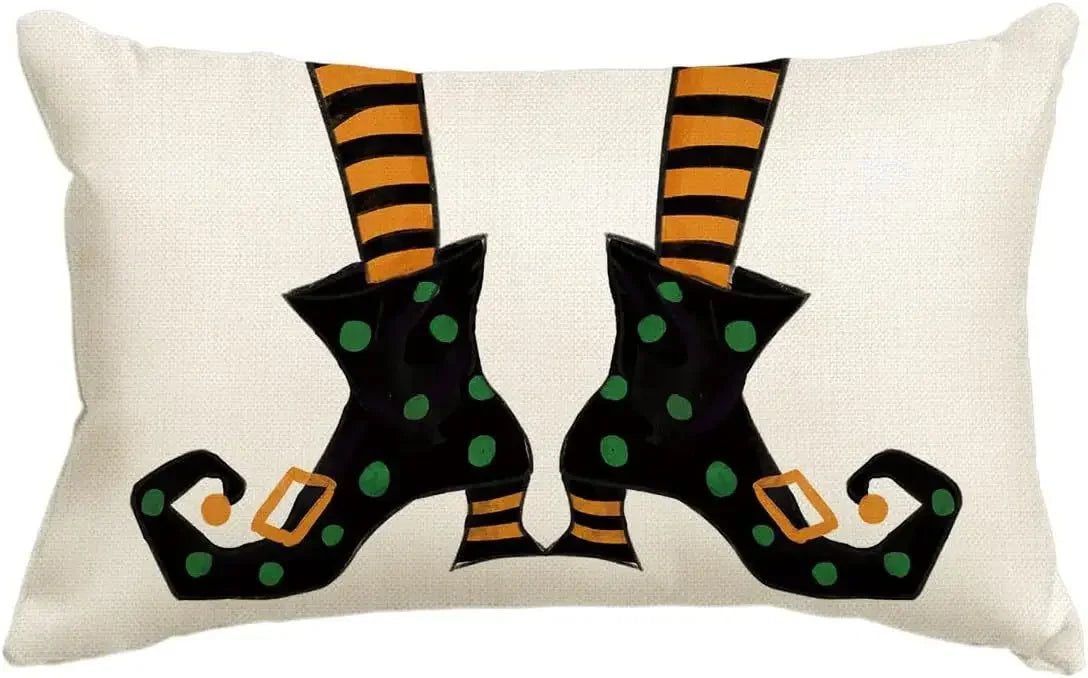 30x50cm Halloween Cushion Cover, Linen Bats Ghoast Skull Pumpkin Rectangle Pillow Covers ,Cushion Cases for Home Sofa Chair