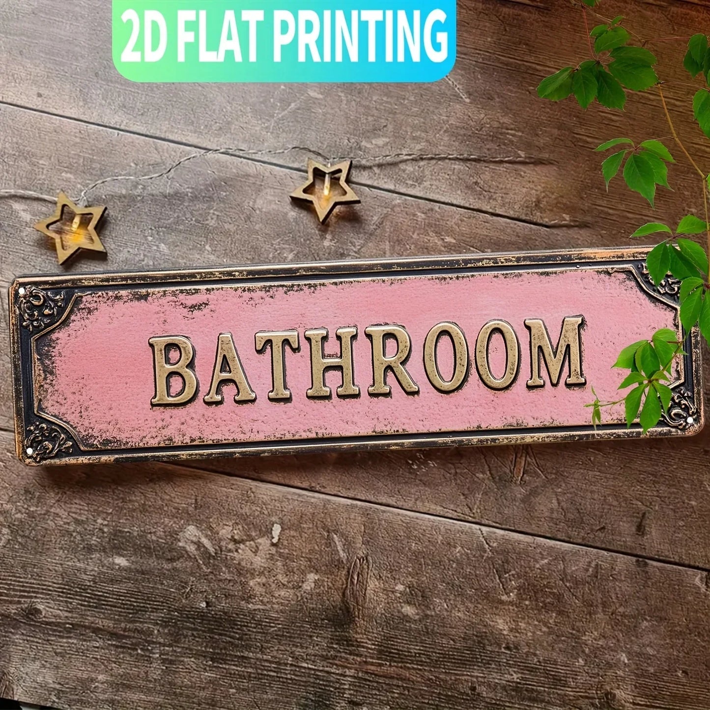 'Bathroom' Metal Sign ,Wall Decor for Bathrooms,Bedrooms & More - Classic Home Accent, Nostalgic Decoration