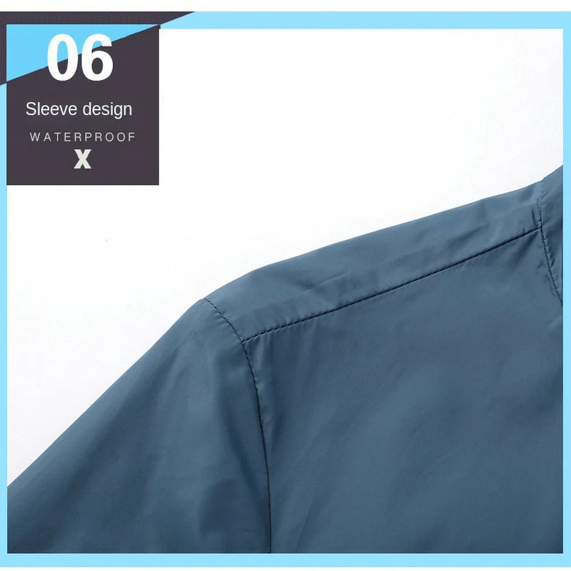 Moto Poc Summer Men Windproof Waterproof Cycling Jacket MTB Bicycle Clothing Windbreaker Anti-UV Mountain Bike Coat Fishing Wear