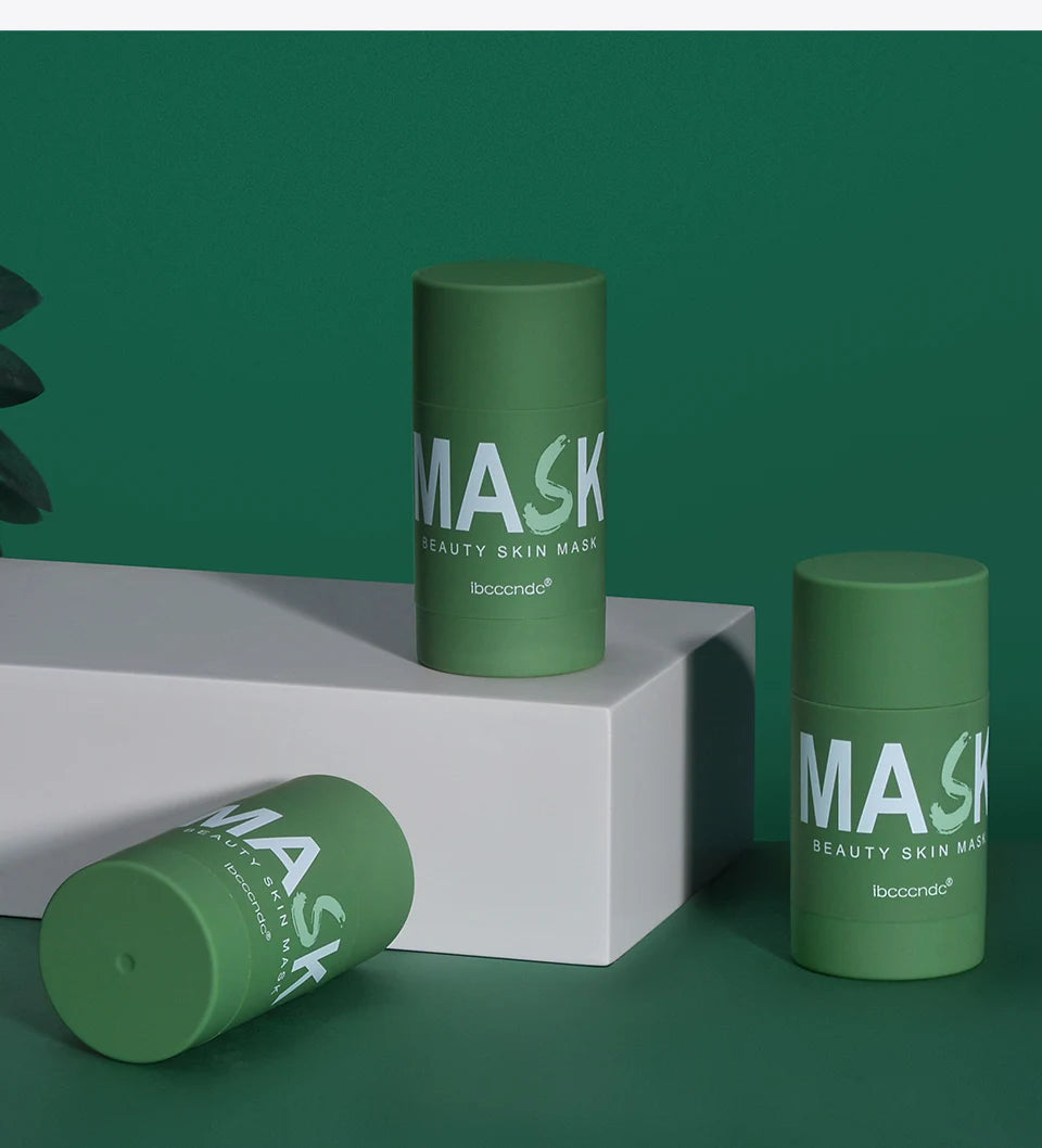 Face Clean Mask Green Tea Cleansing Stick Mask Shrink pores Deep Blackhead Remover facial Cleansing Moisturizing Mask 40g