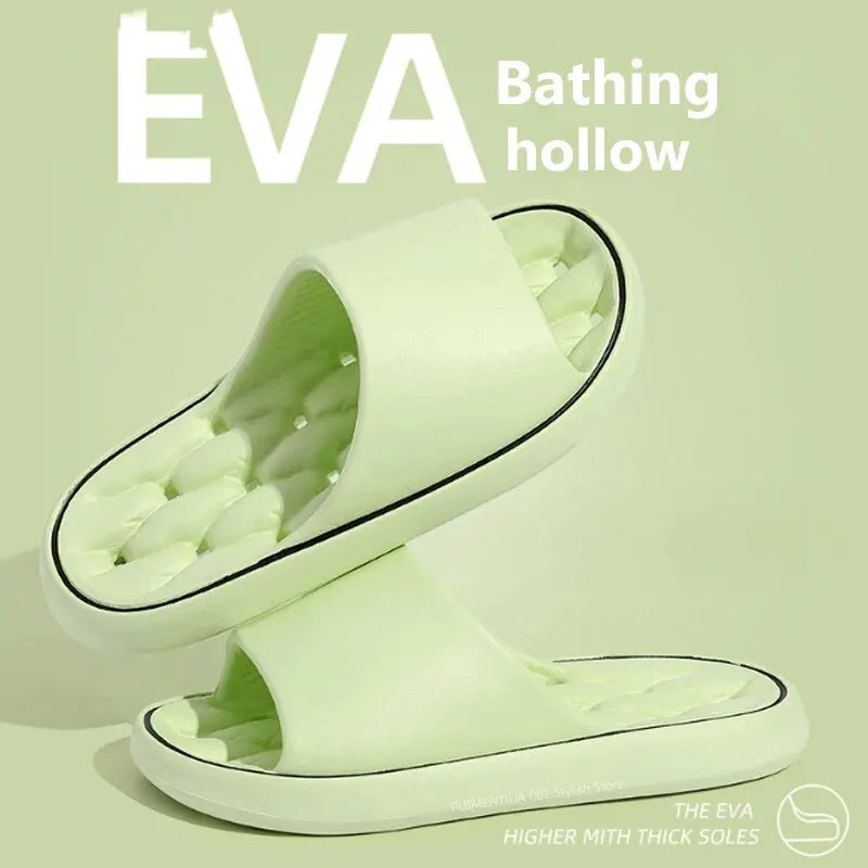 Bathroom House Slippers Leaking Quick-Drying Shower Slipper Light Weight Waterleaky Beach Flip Flops Women Swimming Slides