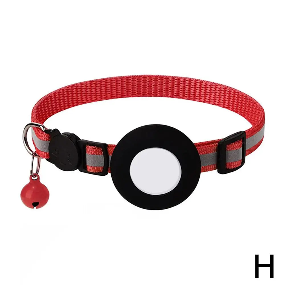 Anti-Lost Cat Collar For Airtag GPS Tracker Protective Case With Bell Reflective Cats Necklace Kitten Accesories Pet Products