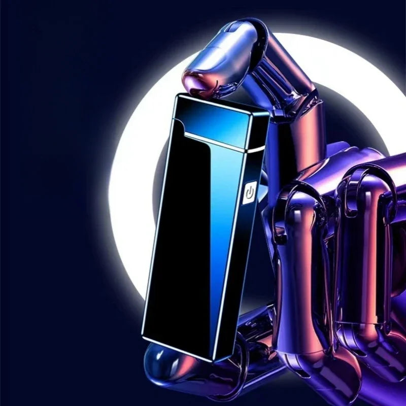 New Electronic Windproof Double Arc Pulse Flameless Lighter USB Charging Cigar Outdoor Lighter Cigarette Accessories Men's Gift