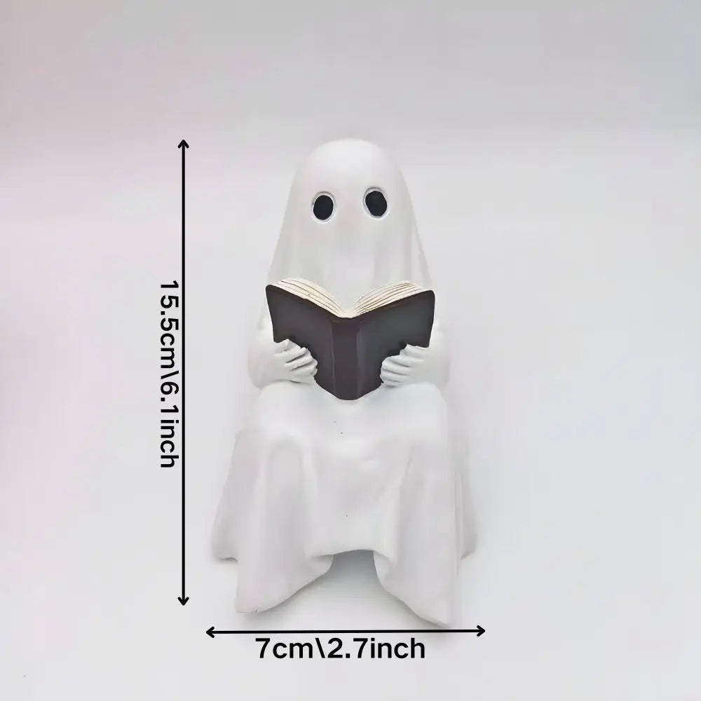1 Piece of Halloween Little Ghost Statue Ornaments for Loving Reading,  Home Decoration, Christmas, Halloween Gift