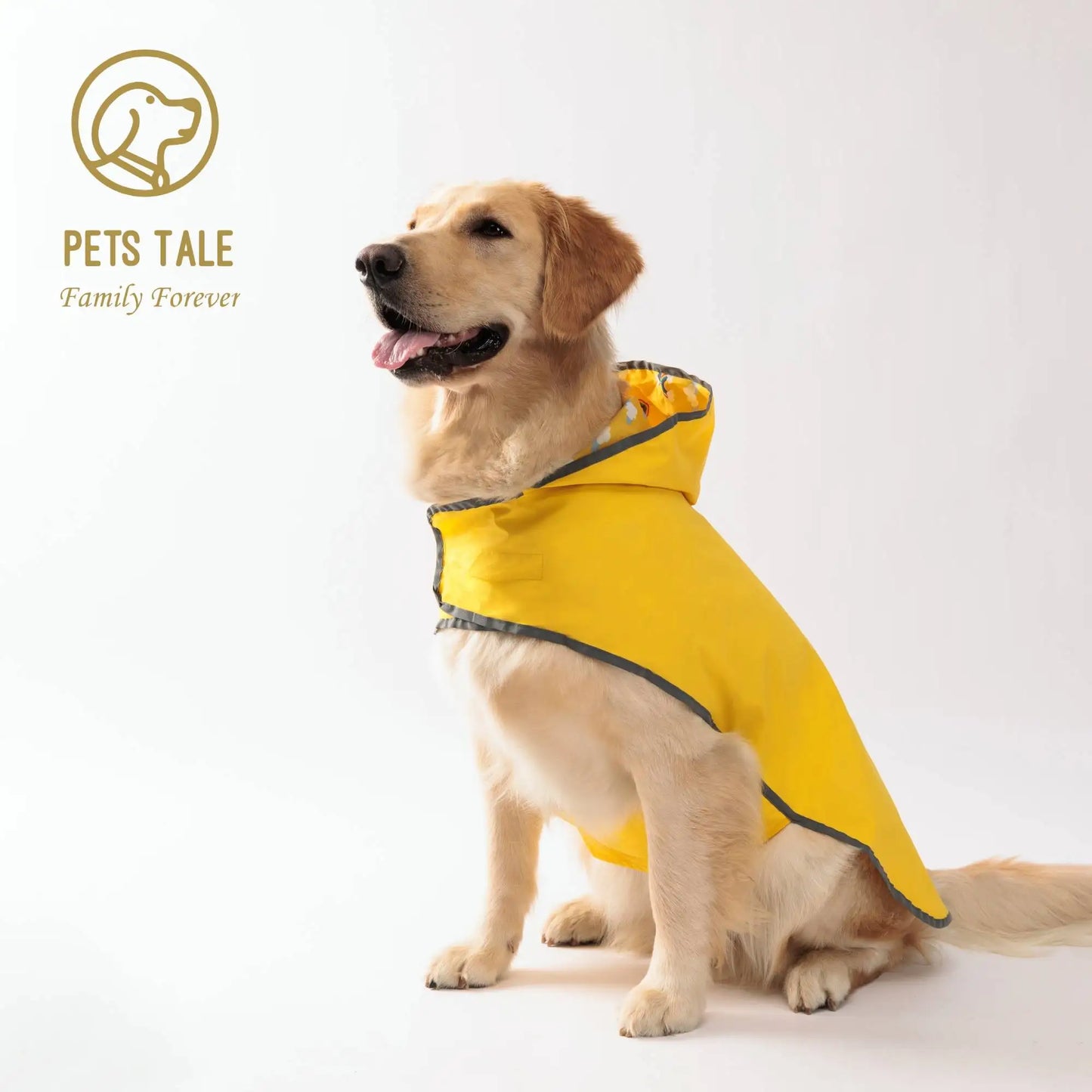 All Weather Dog Raincoat: Dual-sided Waterproof Coat with Polyester Fiber PU Coating and Quick-Adjust Velcro Closure