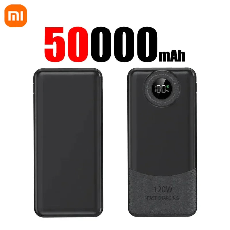 Xiaomi 50000mAh PowerBank 120W Super Fast Charging Four Heads Portable Charger Emergency Battery Supply For iPhone Samsung 2025