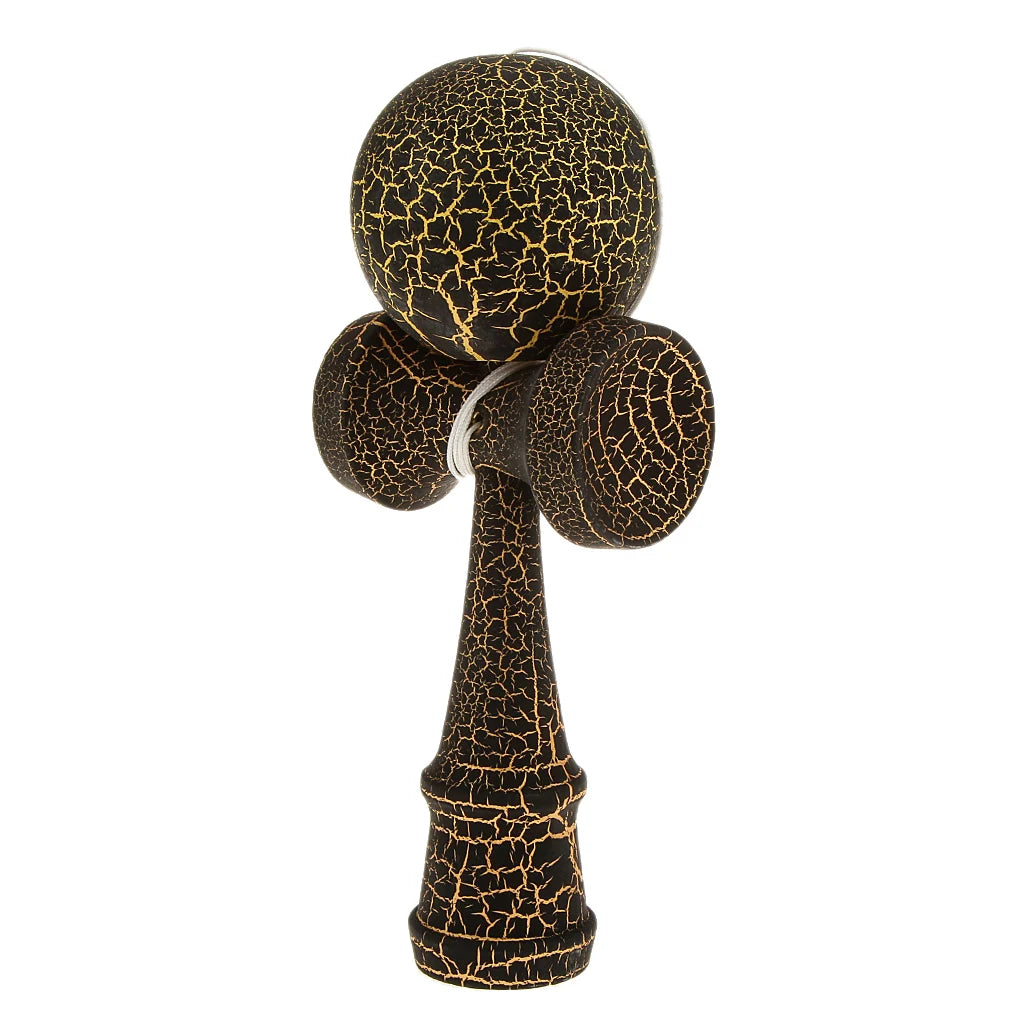 Full Crackle Paint Kendama Japanese Traditional Toy Kids Wooden Skill Ball Games Japanese Wooden Cup Ball String Stick Games