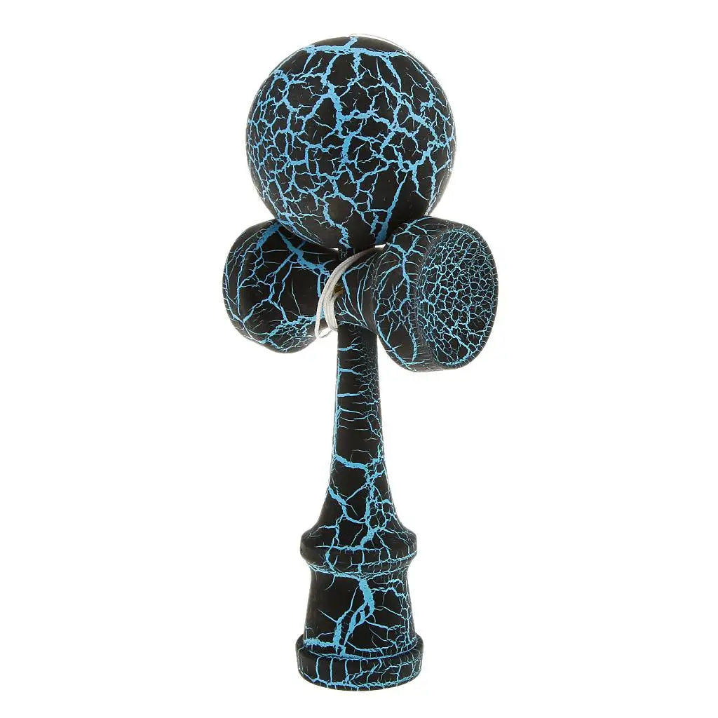 Full Crackle Paint Kendama Japanese Traditional Toy Kids Wooden Skill Ball Games Wooden Cup Ball String Stick Game Toy Accessory