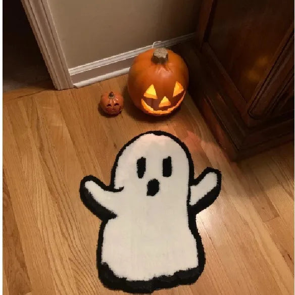 VIKAMA Halloween Ghost Carpet Comfortable Soft Imitation Cashmere Home Decor Bedroom Decor Rug Entrance Hall Doormat