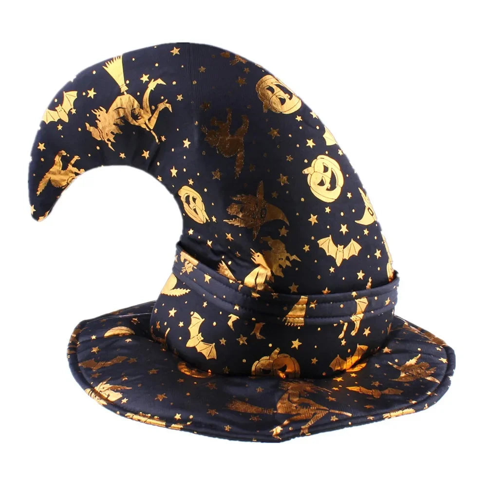 Halloween Witch Party Decoration Gauze Hat Ghost Festival Wizard Hat Dress Up Trick or Treat Kids Happy 2025 Halloween Day Hats